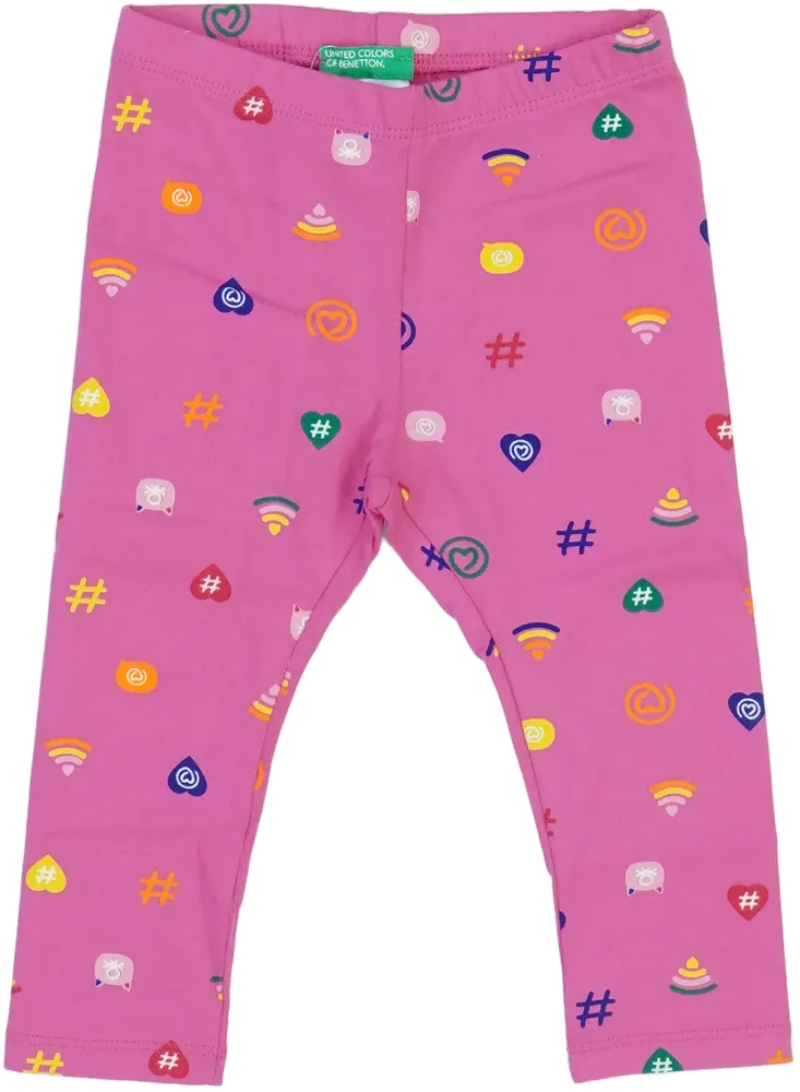 Rózsaszín Benetton Leggings EU 86 / UK 12-18 hónap / US 18 hónap