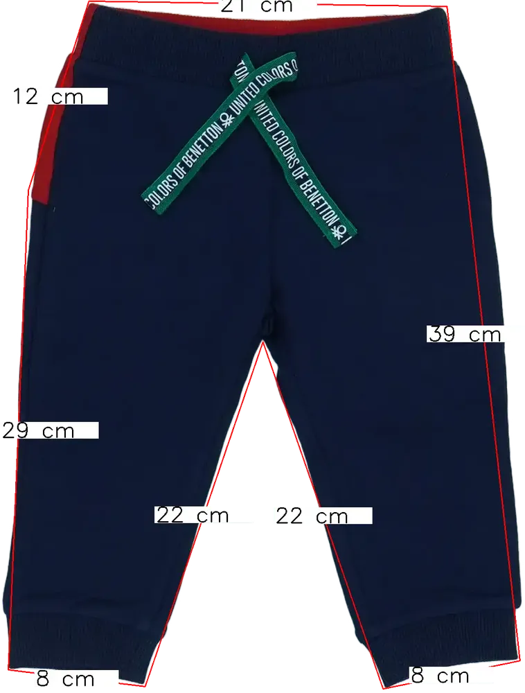 Piros Benetton Melegítőnadrág EU 80 / UK 9-12 hónap / US 12 hónap