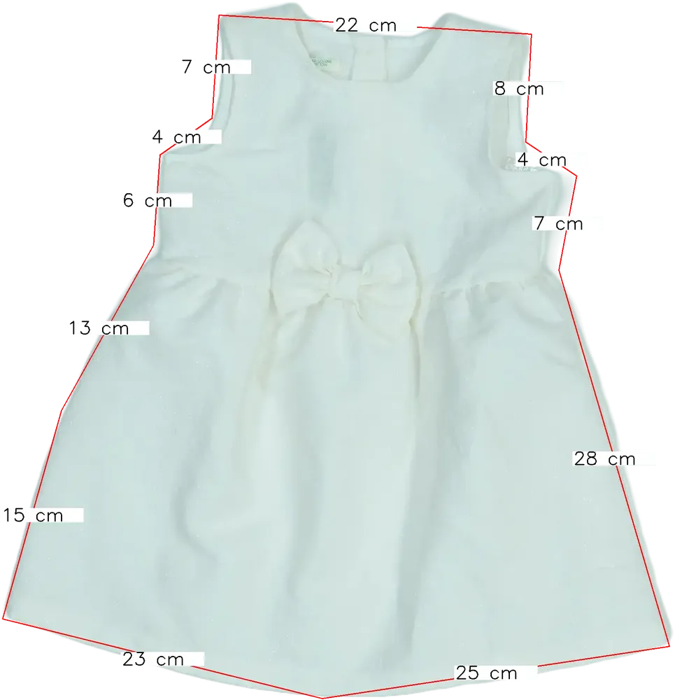 Fehér Benetton Ruha EU 80 / UK 9-12 hónap / US 12 hónap