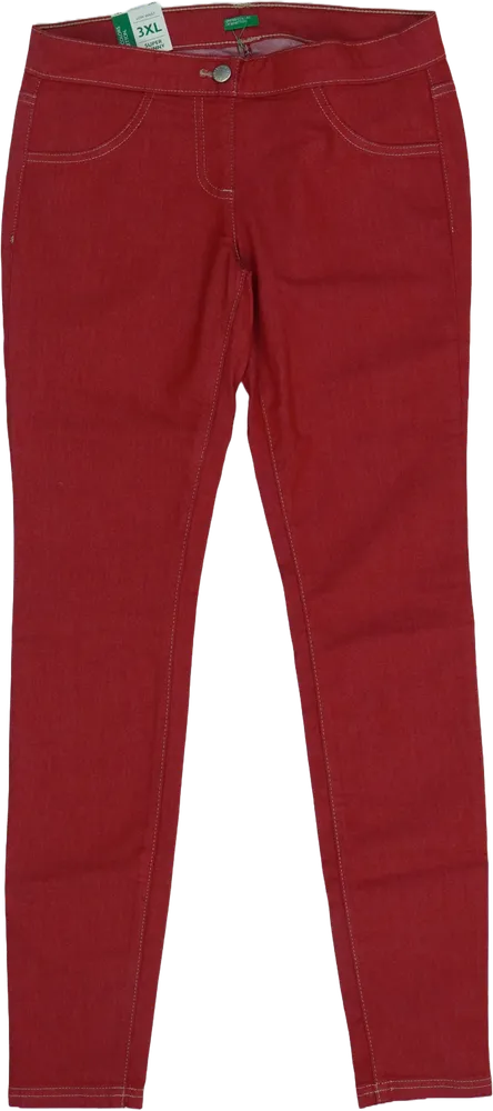 Piros Benetton Hosszúnadrág EU 170 / UK 15 év / US XL