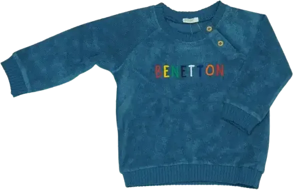 Kék Benetton Pulóver EU 74 / UK 6-9 hónap / US 6-9 hónap