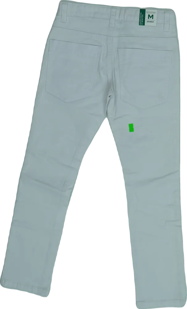Fehér Benetton Farmernadrág EU 128 / UK 8 év / US 8 év/M