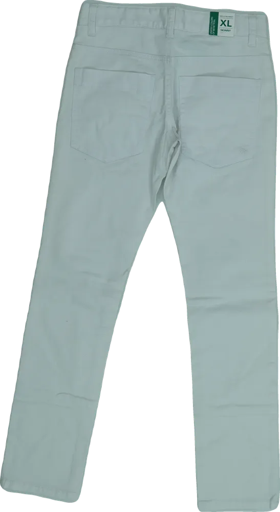 Fehér Benetton Farmernadrág EU 146 / UK 11 év / US 12 év/L