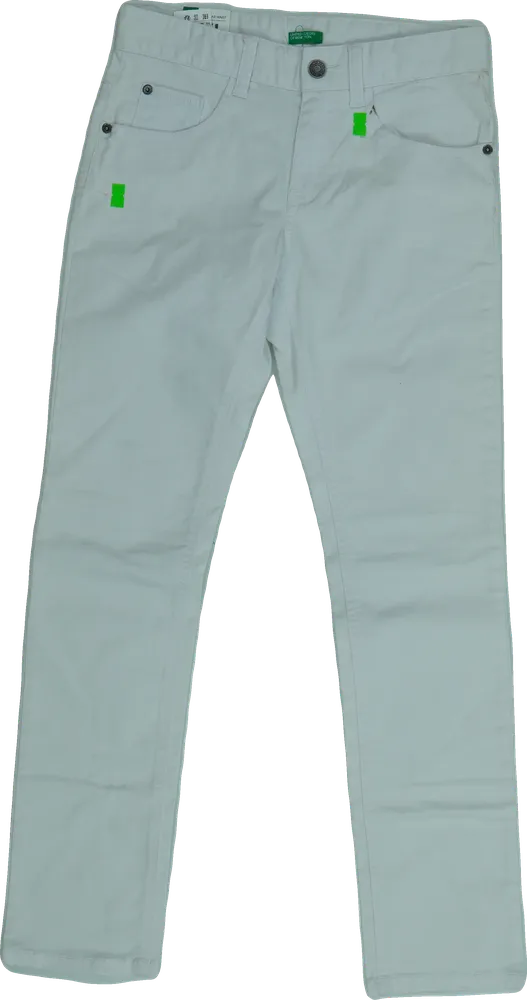 Fehér Benetton Farmernadrág EU 146 / UK 11 év / US 12 év/L