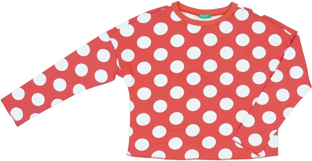 Piros Benetton Hosszú ujjú felső EU 140 / UK 10 év / US 10 év/L