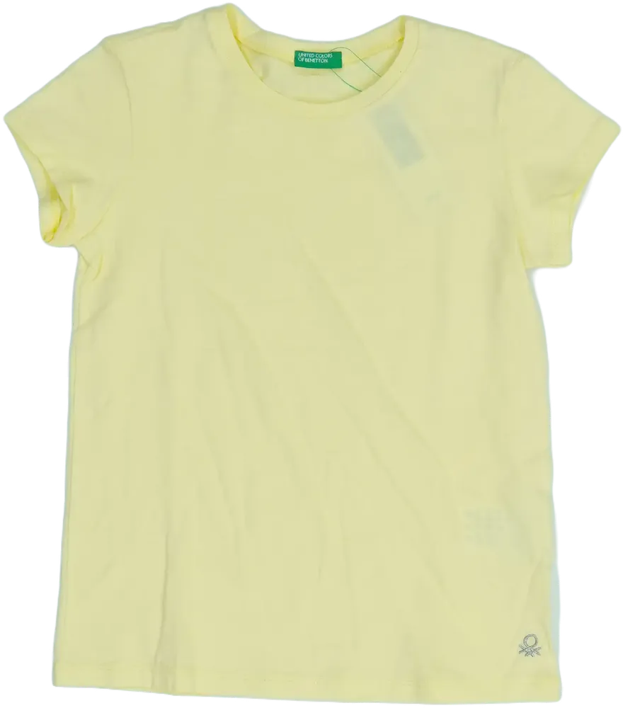 Sárga Benetton Póló EU 128 / UK 8 év / US 8 év/M