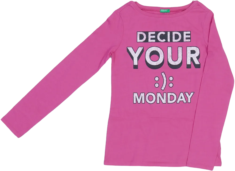 Rózsaszín Benetton Hosszú ujjú felső EU 152 / UK 12 év / US 12 év/L