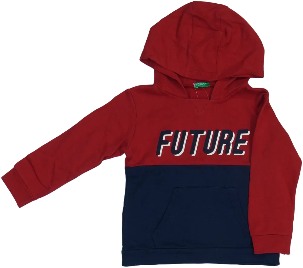 Piros Benetton Kapucnis pulóver EU 98 / UK 3 év / US 3T