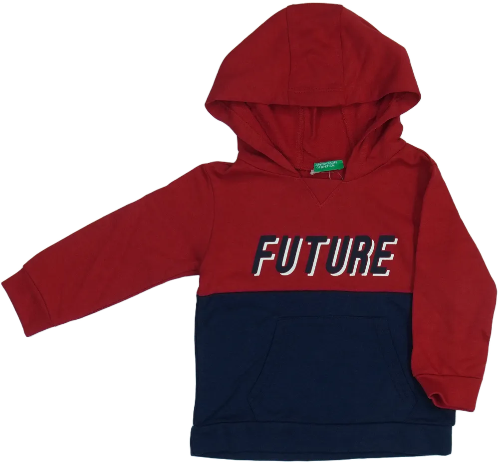 Piros Benetton Kapucnis pulóver EU 86 / UK 12-18 hónap / US 18 hónap