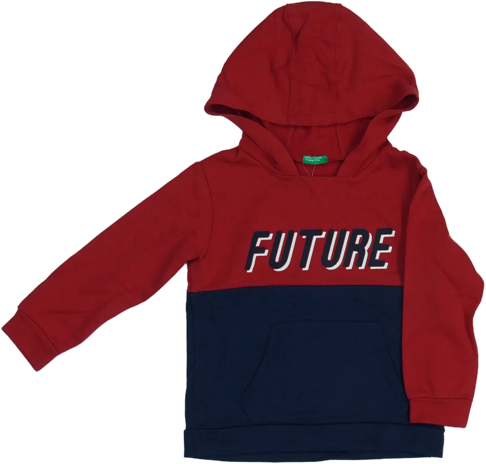 Piros Benetton Kapucnis pulóver EU 104 / UK 4 év / US 4T/XS