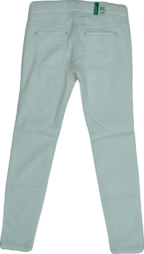 Fehér Benetton Farmernadrág EU 146 / UK 11 év / US 12 év/L