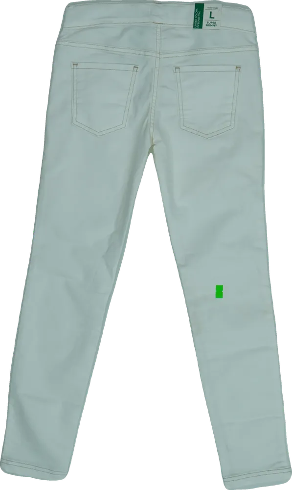 Fehér Benetton Farmernadrág EU 140 / UK 10 év / US 10 év/L