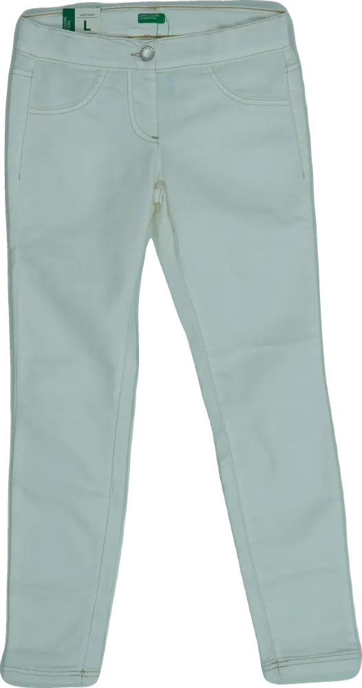 Fehér Benetton Farmernadrág EU 140 / UK 10 év / US 10 év/L