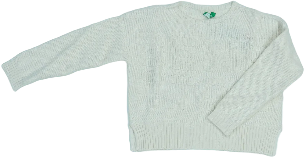 Barna Benetton Kötött pulcsi EU 128 / UK 8 év / US 8 év/M