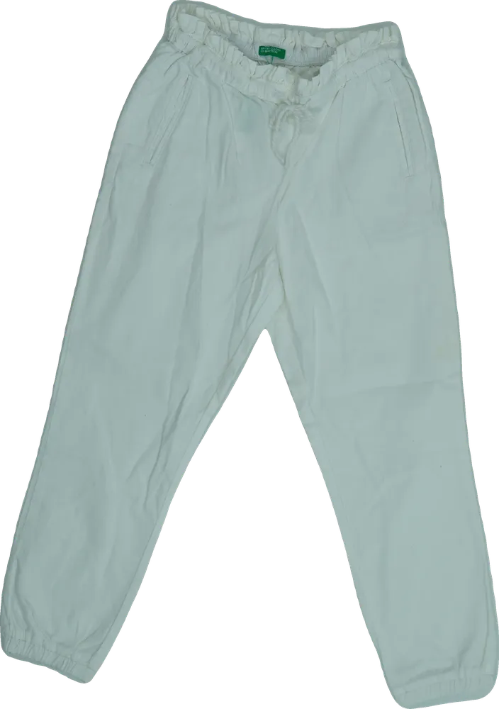 Fehér Benetton Hosszúnadrág EU 140 / UK 10 év / US 10 év/L