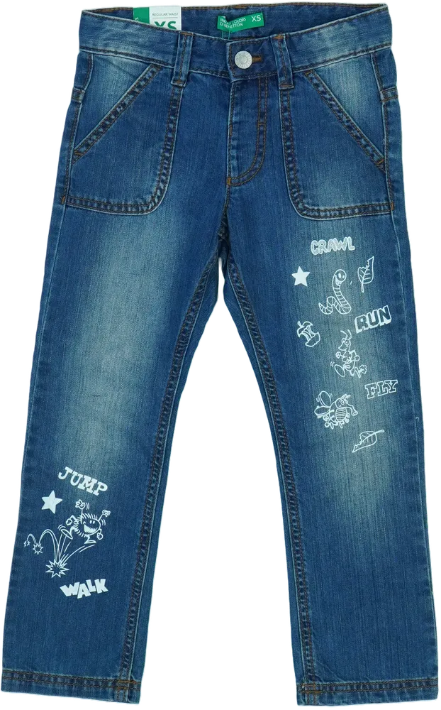 Kék Benetton Farmernadrág EU 110 / UK 5 év / US 5 év/XS