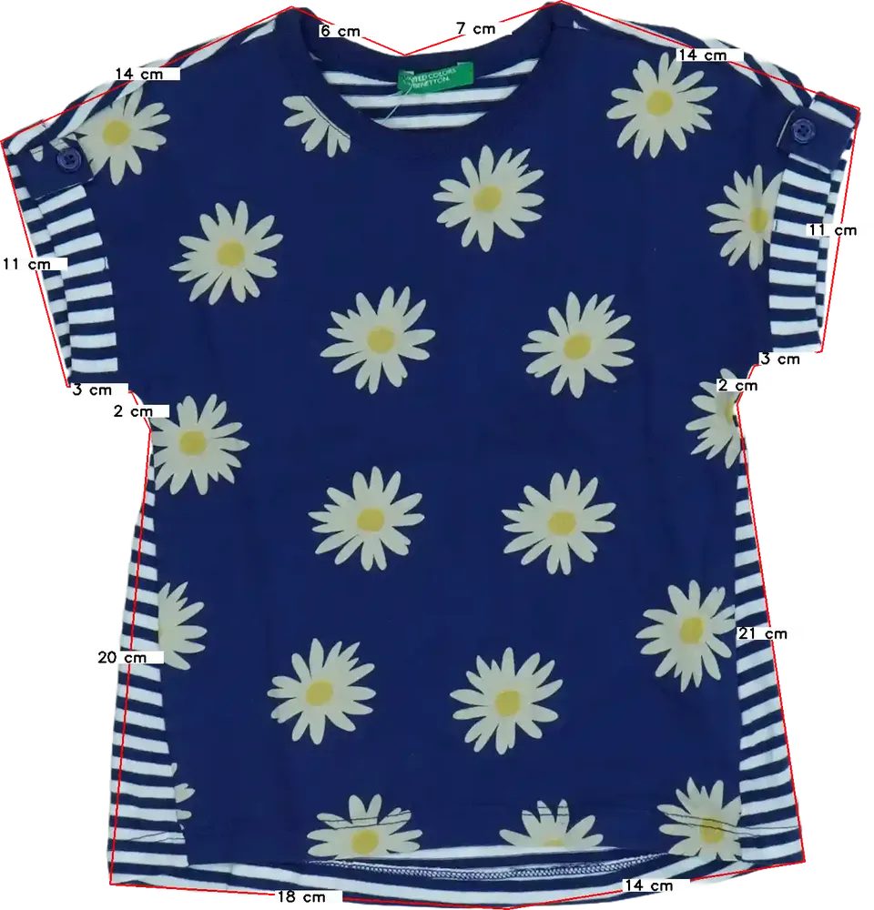 Kék Benetton Póló EU 86 / UK 12-18 hónap / US 18 hónap