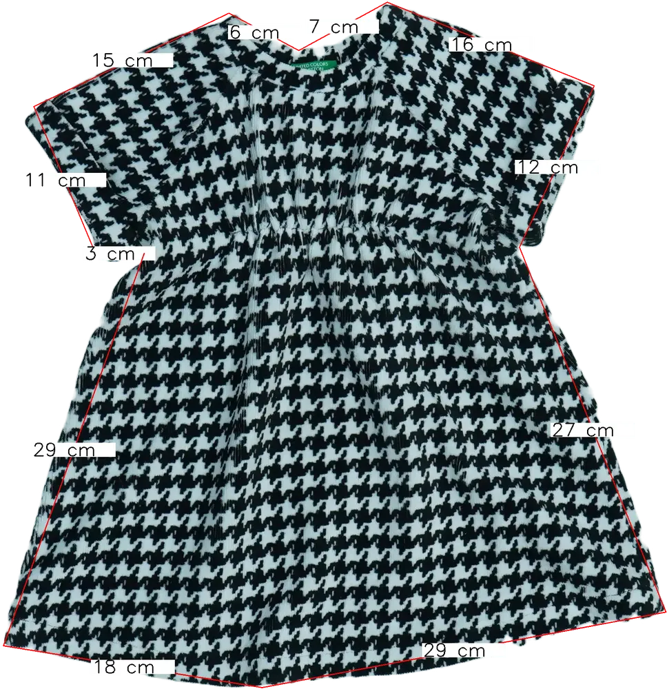 Fehér Benetton Ruha EU 86 / UK 12-18 hónap / US 18 hónap