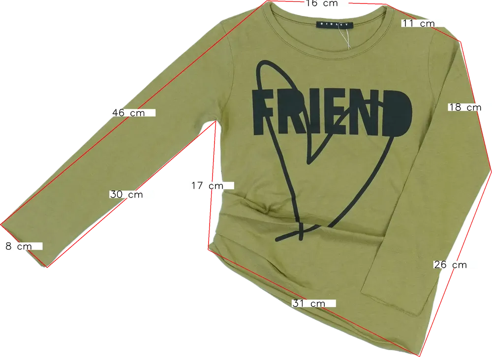 Zöld Sisley Hosszú ujjú felső EU 110 / UK 5 év / US 5 év/XS