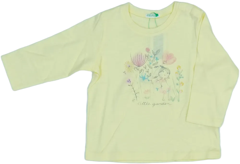 Sárga Benetton Hosszú ujjú felső EU 74 / UK 6-9 hónap / US 6-9 hónap