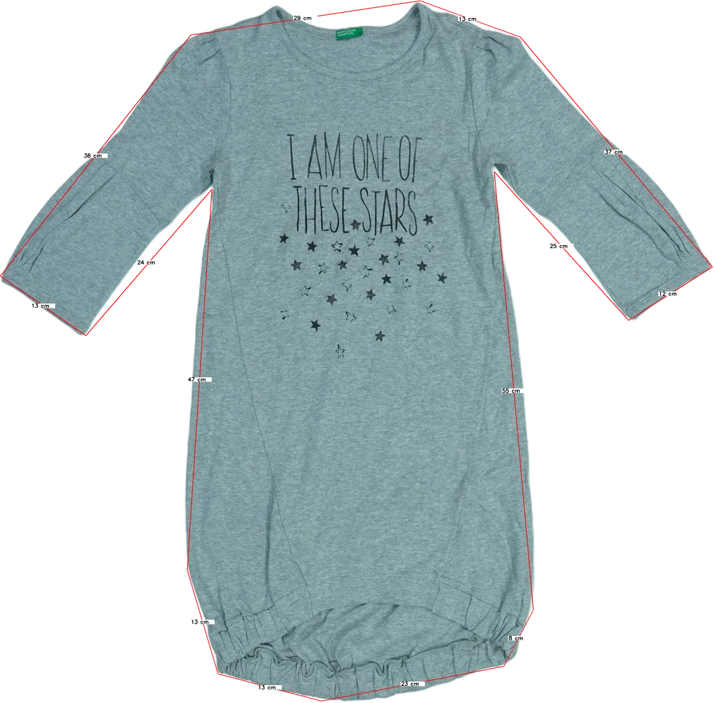 Szürke Benetton Ruha EU 152 / UK 12 év / US 12 év/L