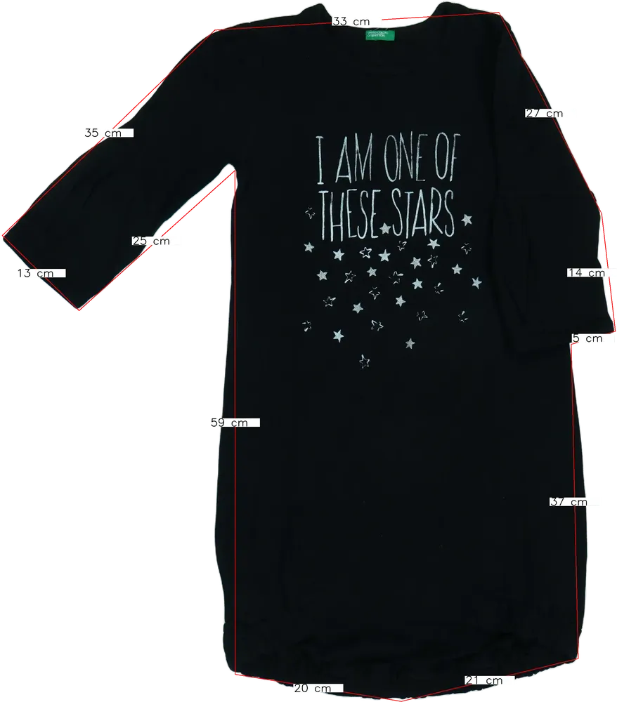 Fekete Benetton Ruha EU 146 / UK 11 év / US 12 év/L