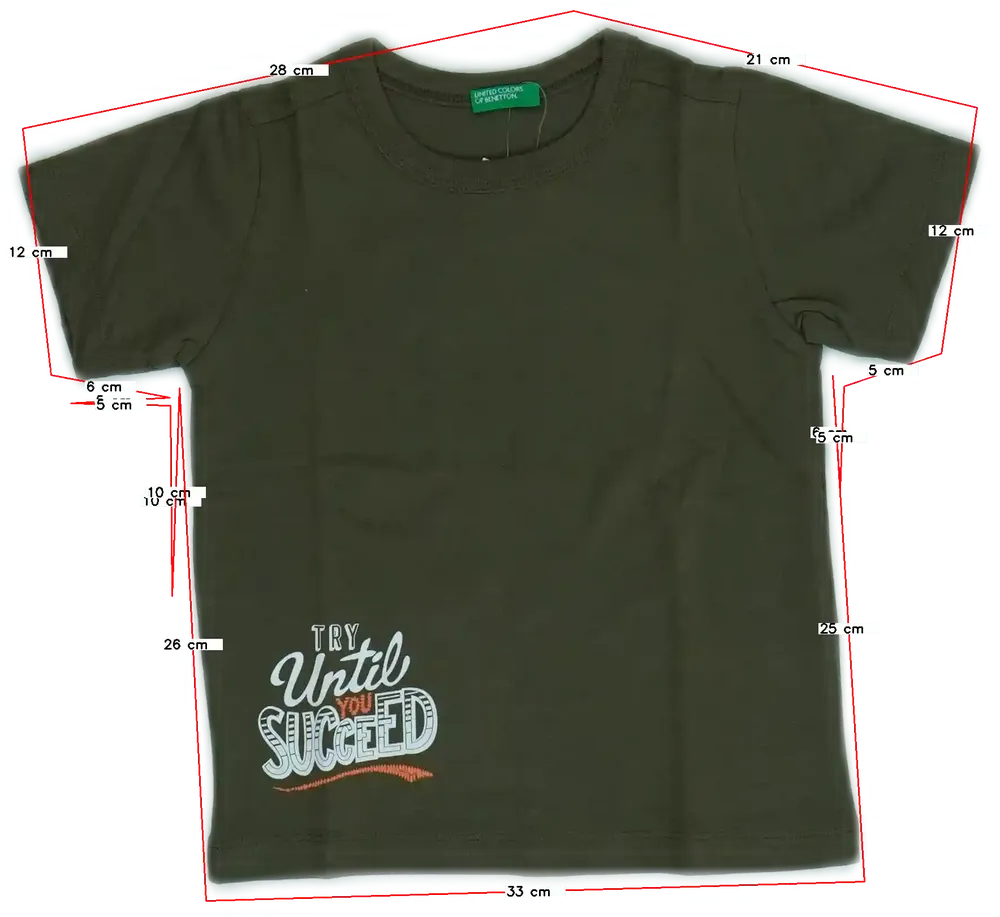 Zöld Benetton Póló EU 98 / UK 3 év / US 3T