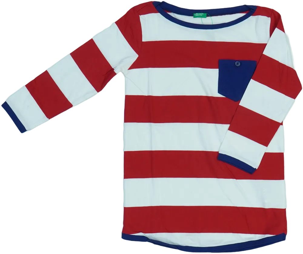 Többszínű Benetton Hosszú ujjú felső EU 152 / UK 12 év / US 12 év/L