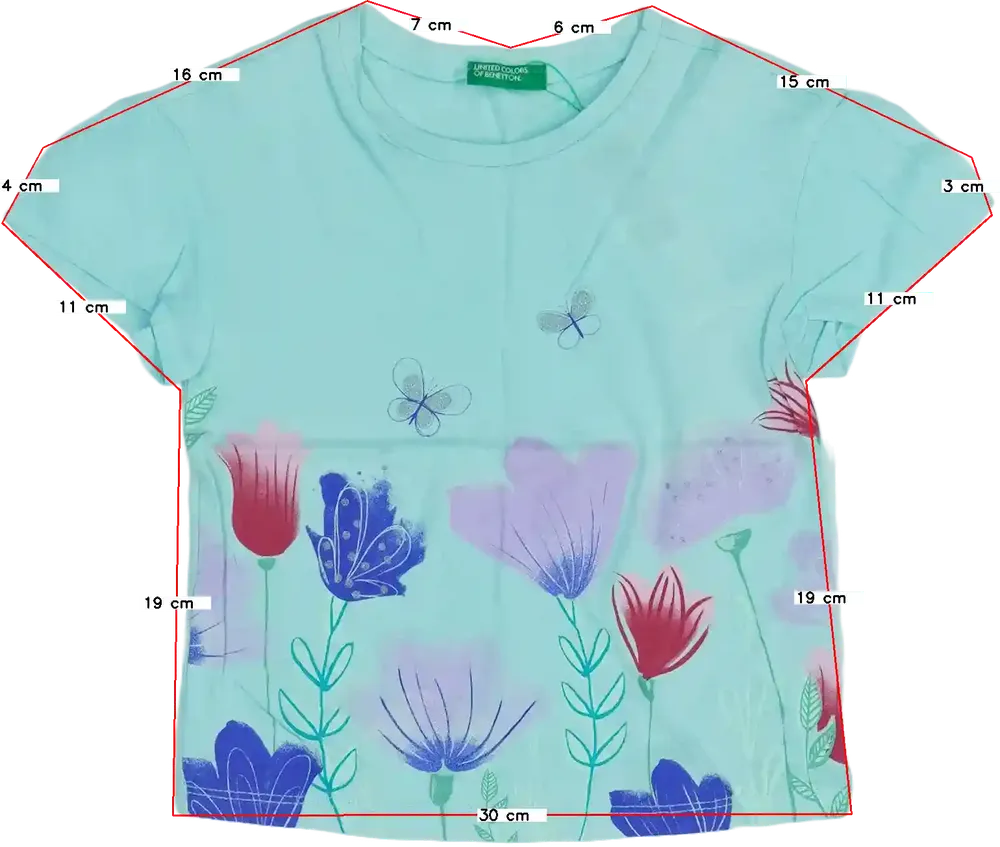 Zöld Benetton Póló EU 86 / UK 12-18 hónap / US 18 hónap