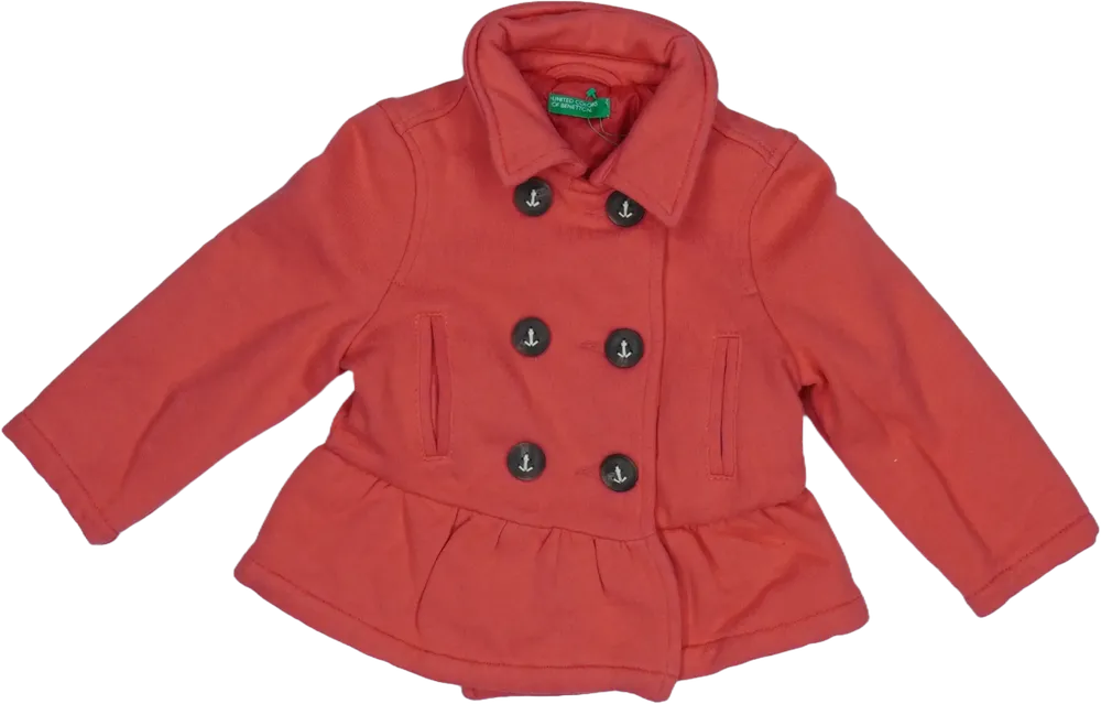 Rózsaszín Benetton Átmeneti kabát EU 92 / UK 2 év / US 2T