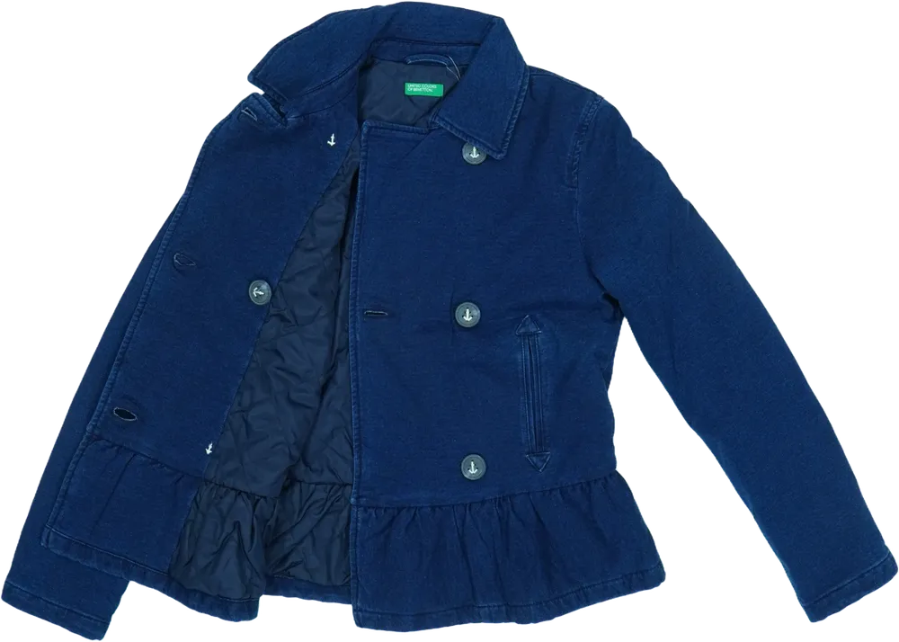Kék Benetton Átmeneti kabát EU 152 / UK 12 év / US 12 év/L