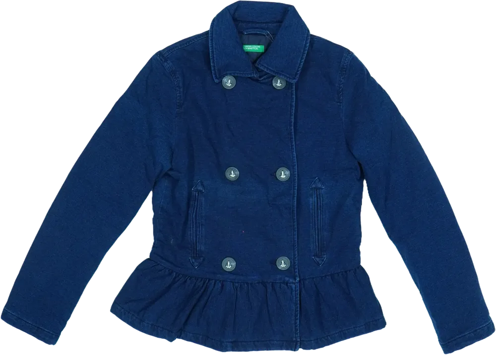 Kék Benetton Átmeneti kabát EU 152 / UK 12 év / US 12 év/L