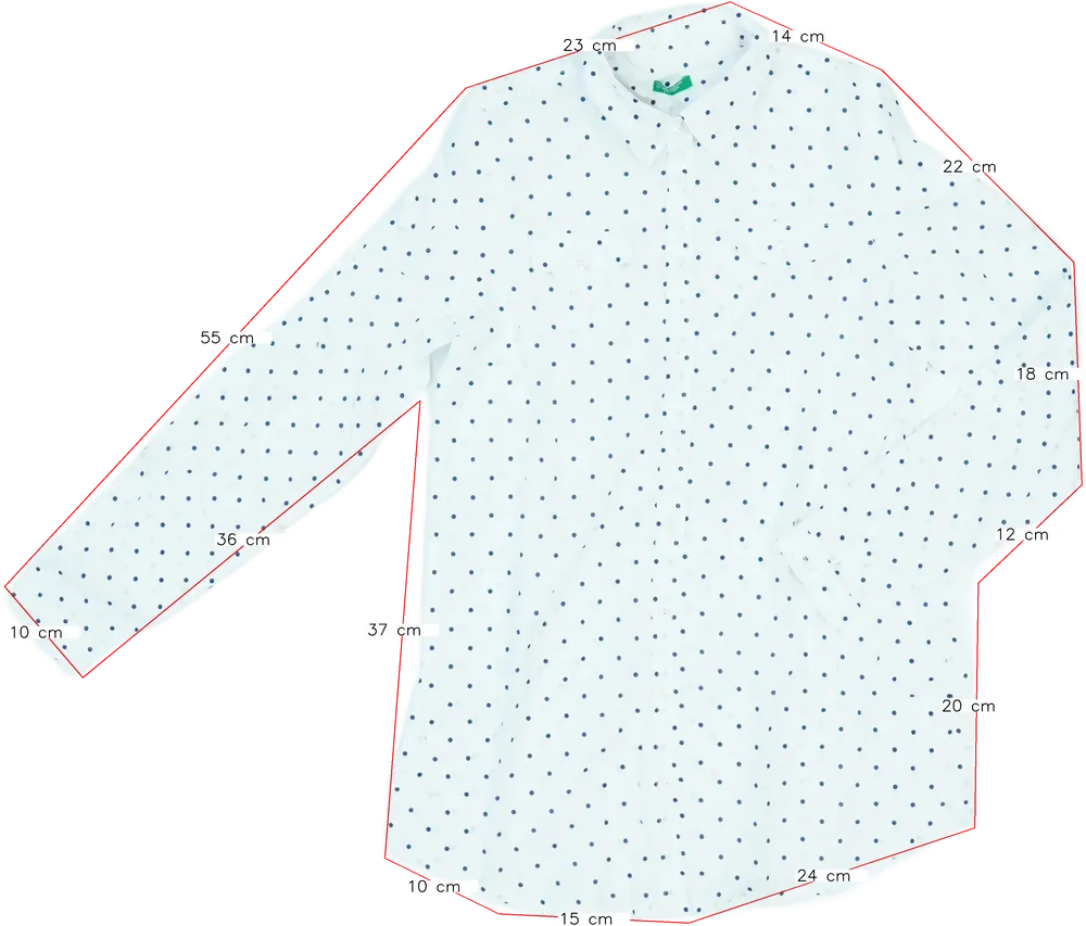 Fehér Benetton Blúz EU 164 / UK 14 év / US 14 év/XL