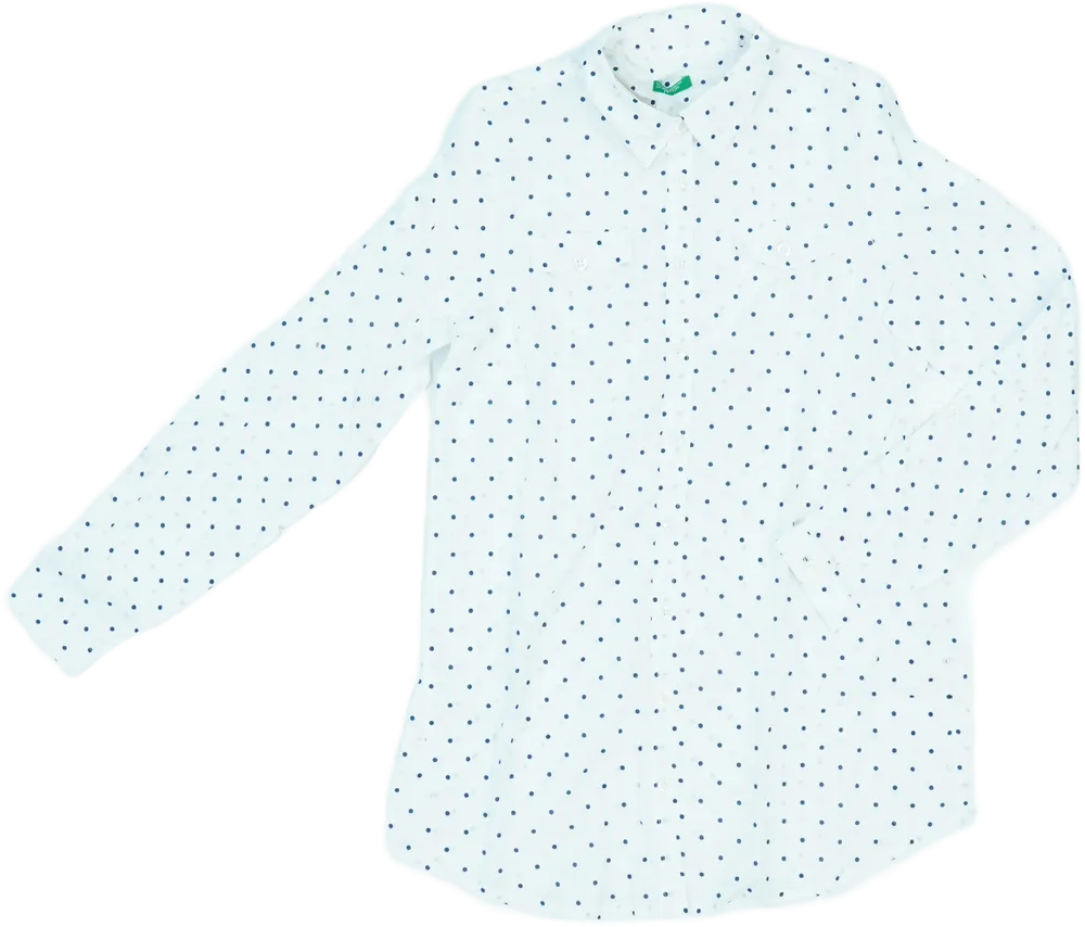 Fehér Benetton Blúz EU 164 / UK 14 év / US 14 év/XL