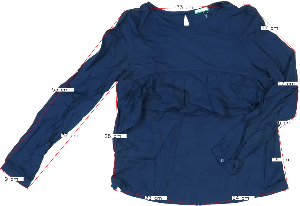 Kék Benetton Blúz EU 146 / UK 11 év / US 12 év/L