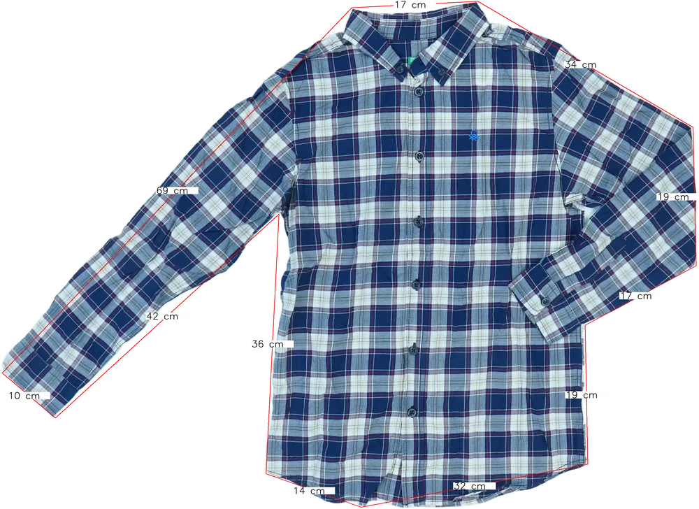 Többszínű Benetton Ing EU 146 / UK 11 év / US 12 év/L