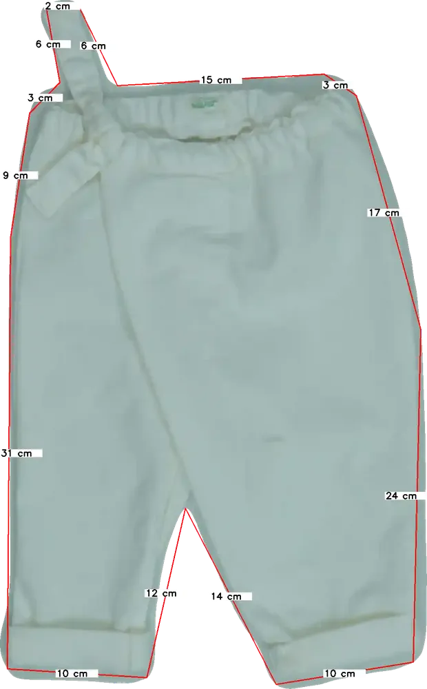 Fehér Benetton Baby nadrág EU 74 / UK 6-9 hónap / US 6-9 hónap