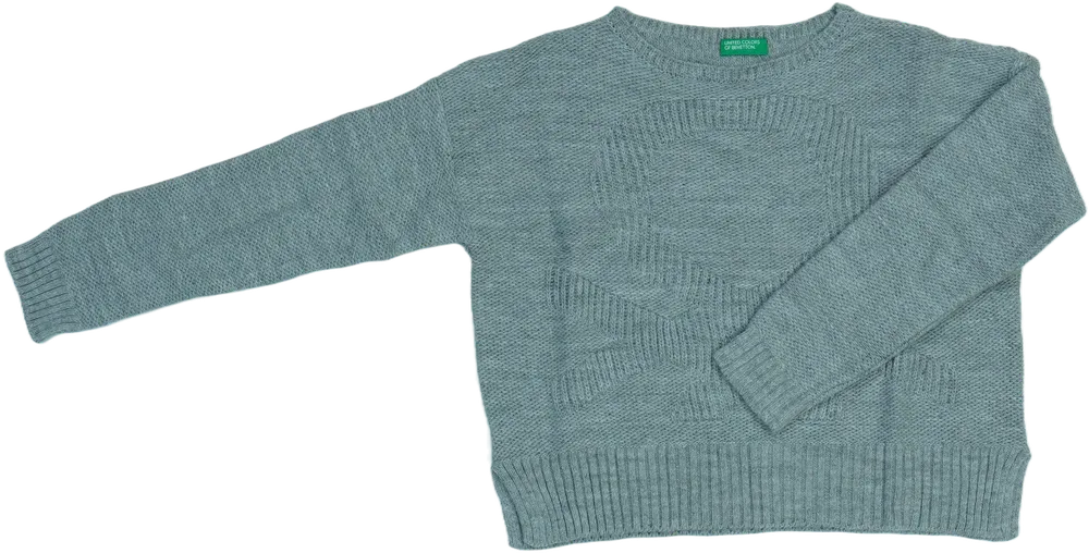 Szürke Benetton Kötött pulcsi EU 134 / UK 9 év / US 9 év/L