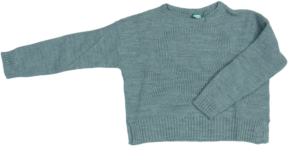 Szürke Benetton Kötött pulcsi EU 128 / UK 8 év / US 8 év/M