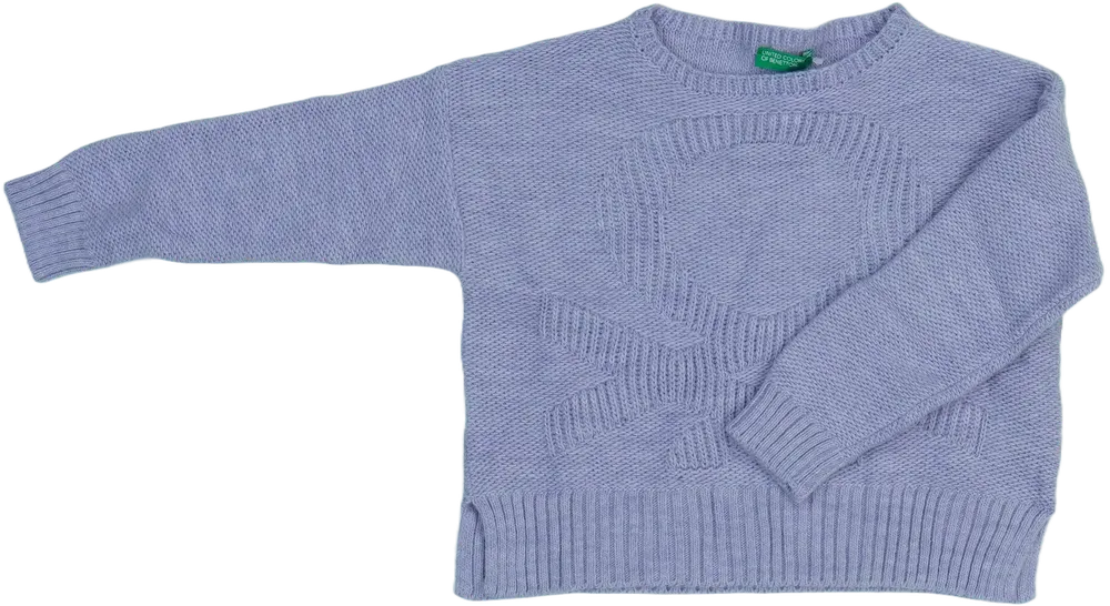 Lila Benetton Kötött pulcsi EU 110 / UK 5 év / US 5 év/XS