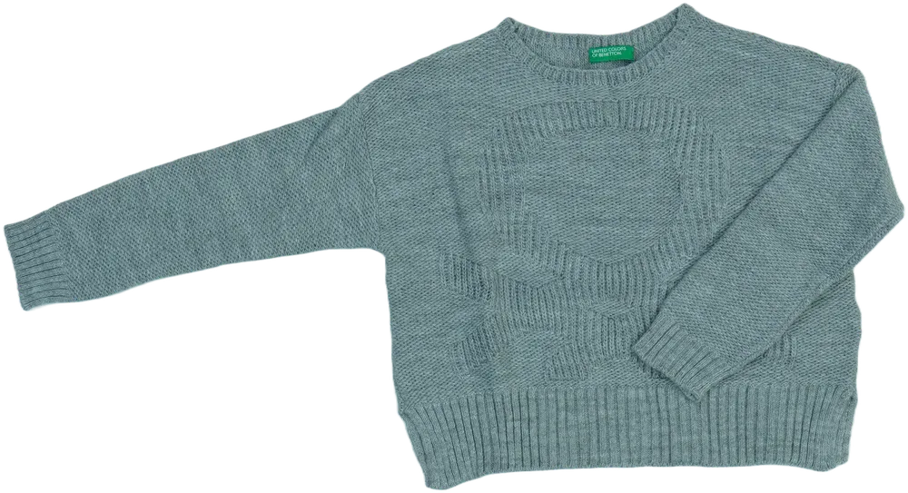 Szürke Benetton Kötött pulcsi EU 122 / UK 7 év / US 7 év/M
