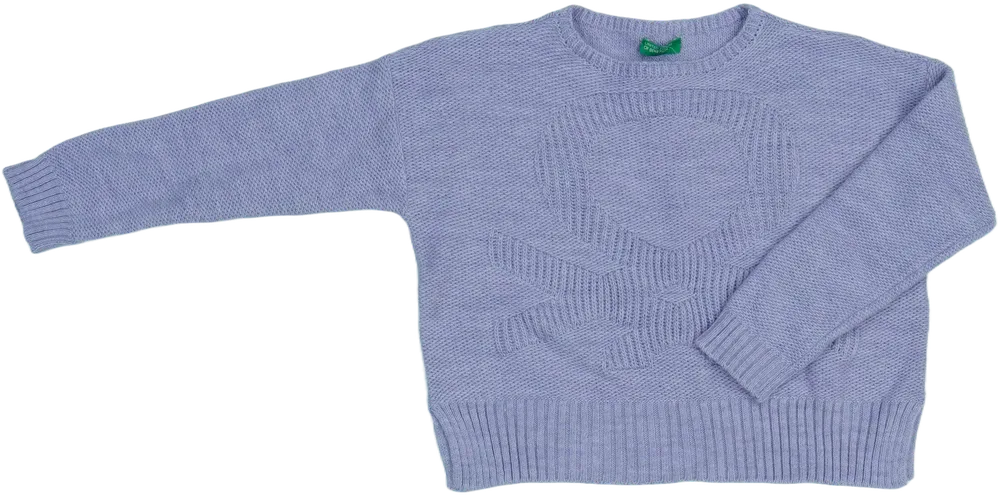 Lila Benetton Kötött pulcsi EU 128 / UK 8 év / US 8 év/M