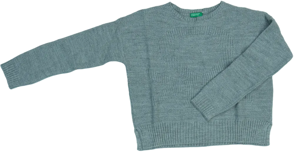 Szürke Benetton Kötött pulcsi EU 152 / UK 12 év / US 12 év/L