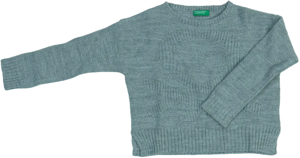 Szürke Benetton Kötött pulcsi EU 110 / UK 5 év / US 5 év/XS