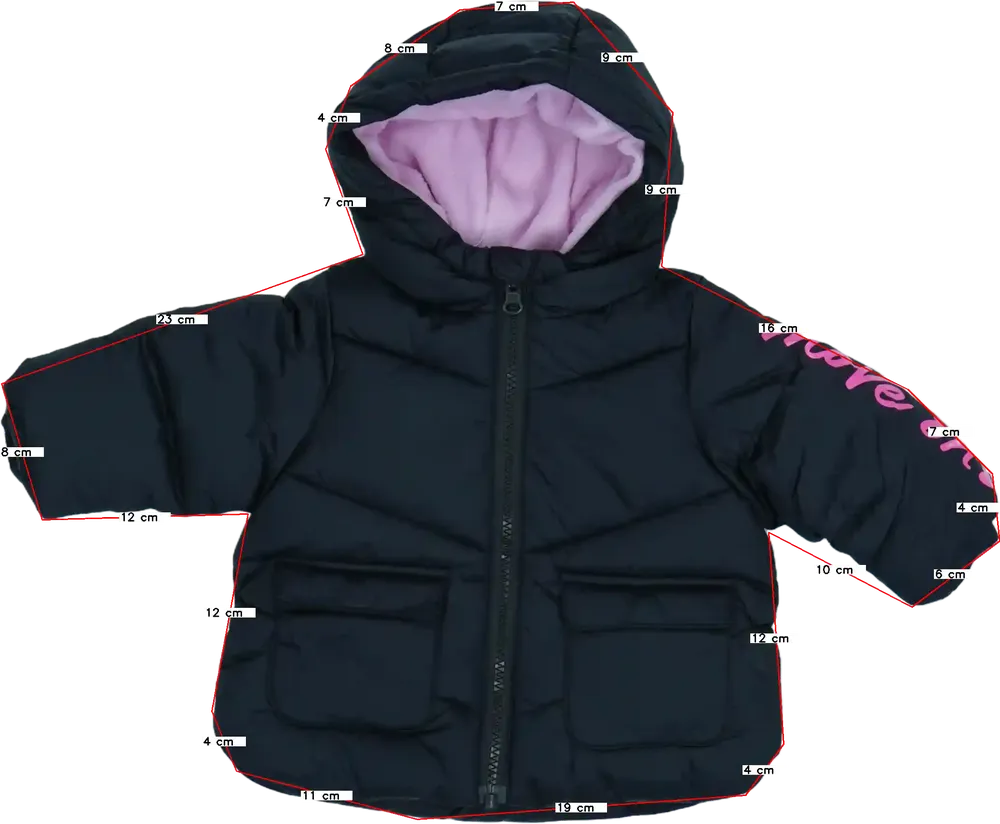 Fekete Benetton Télikabát EU 68 / UK 3-6 hónap / US 3-6 hónap