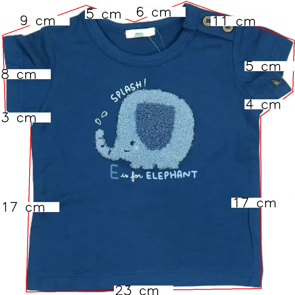 Kék Benetton Póló EU 62 / UK 0-3 hónap / US 0-3 hónap