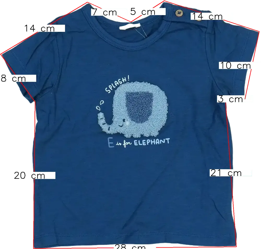 Kék Benetton Póló EU 80 / UK 9-12 hónap / US 12 hónap