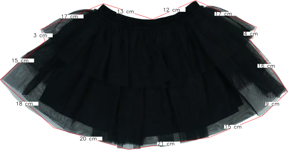 Fekete Benetton Szoknya EU 122 / UK 7 év / US 7 év/M