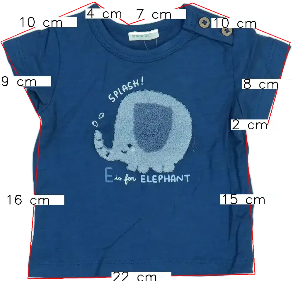 Kék Benetton Póló EU 56 / UK Újszülött / US Újszülött