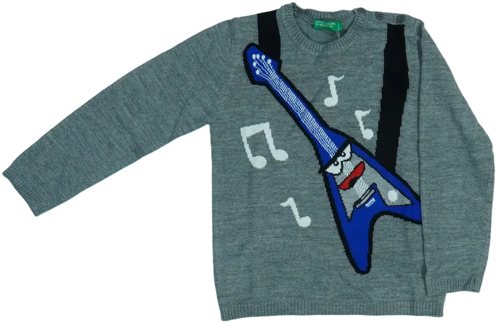 Szürke Benetton Kötött pulcsi EU 104 / UK 4 év / US 4T/XS